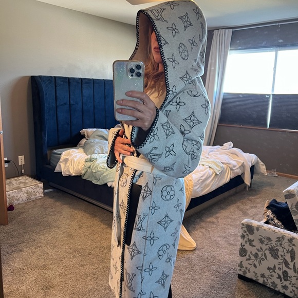 Reversible Mahina Monogram Wrap Coat 38 - Picture 10 of 11